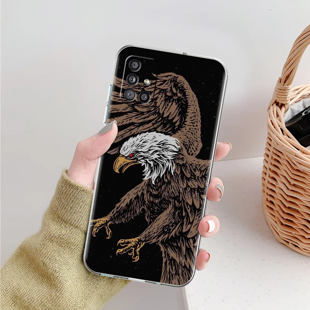 Black Eagle Pattern Phone Case - Stylish and Durable Cover