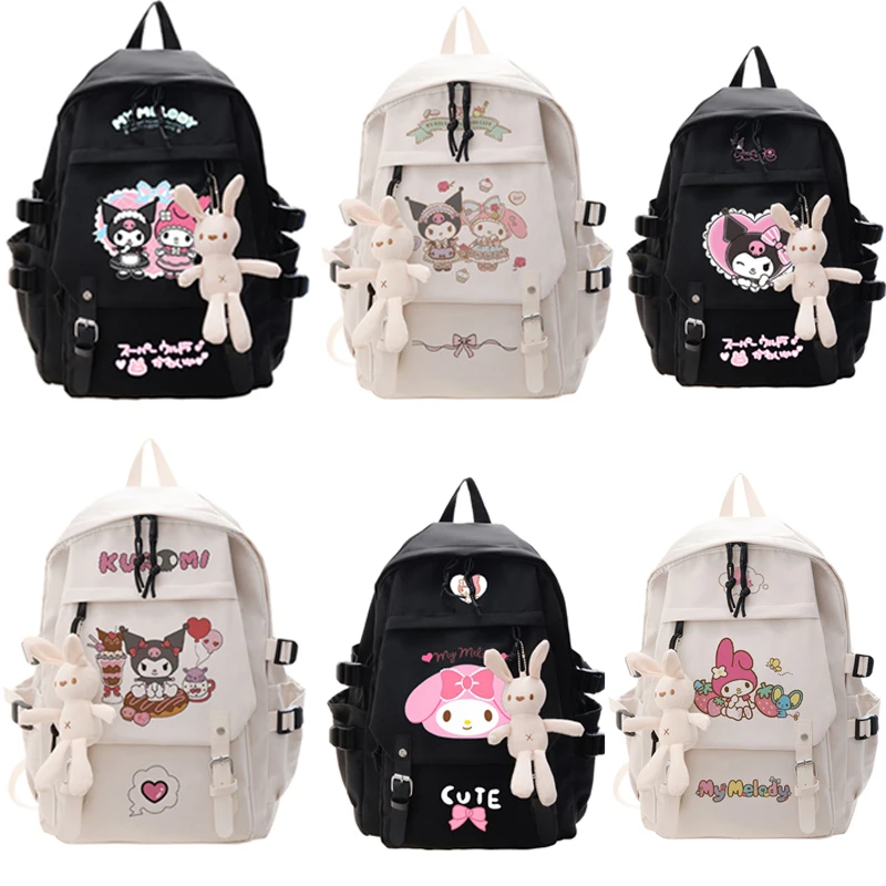 

Sanrio Animation Kawaii Cinnamoroll Schoolbag Men's And Women's High-capacity Travel Casual Kid Bag Students' Backpack Girl Gift