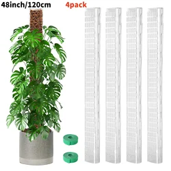 Expandable Indoor Plant Support Moss Poles - Set of 2/4/6 for Climbing and Potted Plants (48in - 120cm - 4pack)