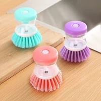 2024 New Kitchen Wash Pot Dish Brush Washing Utensils With Washing Up Liquid Soap Dispenser Household Cleaning Accessories 1