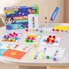 Clamp Plush Ball Game For Kids, Multi In One Clip Soft Beads Toy With Cards And Test Tubes, Color Recognition Teaching Aids 3