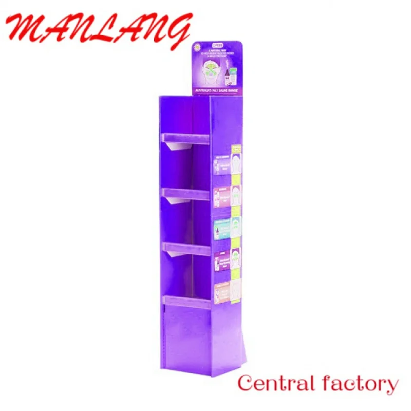 CustomCustom Design Cardboard Display Racks Advertising Promotion Paper Floor Standing Display Stand Shelf For Merchandise Displ