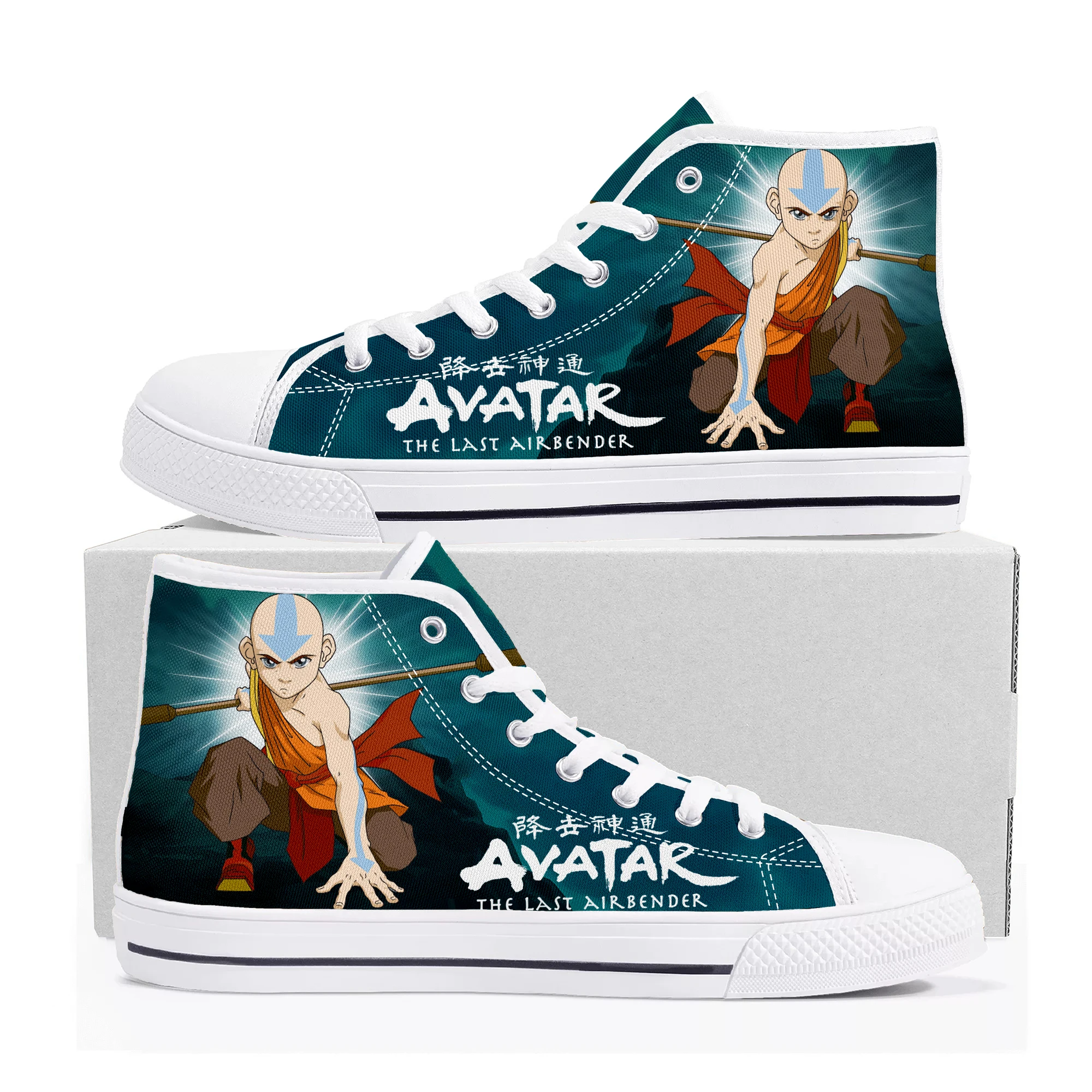 

Hot Avatar The Last Airbender High Top Sneakers High Quality Mens Womens Teenager Canvas Sneaker Casual Couple Shoes Custom Shoe