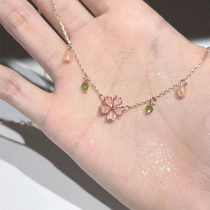 Pink Sakura Flower Necklace Sd598802ceb804e43bed8f0c093ffe8a13