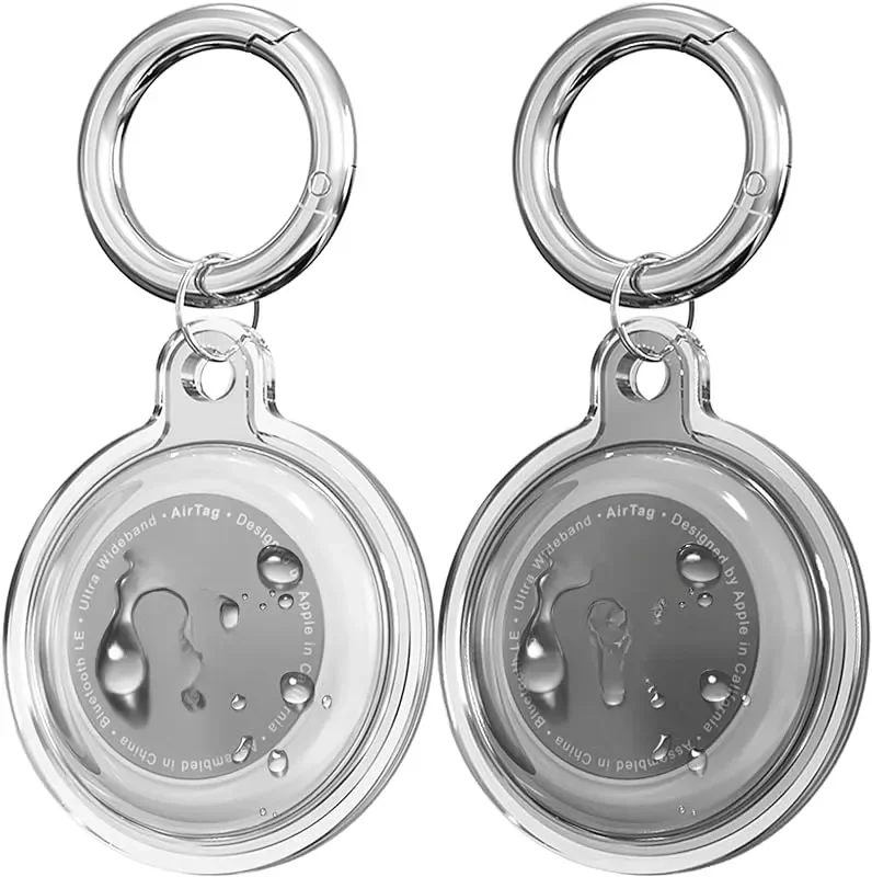 Waterproof Airtag Holder Keychain for Pet Collars and Key Rings