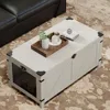 Coffee Table for Living Room,Lift Top Coffee Table with Storage,Small Accent Furniture with Mesh Cabinet and Rustic Lock 4