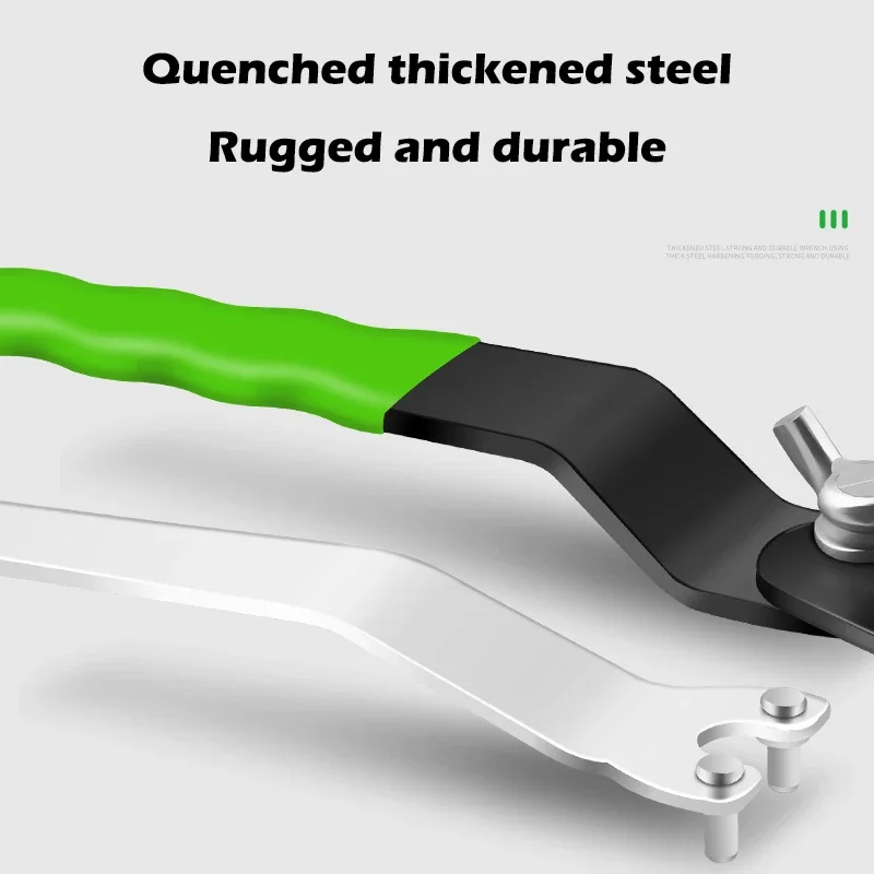 10-46mm Adjustable Angle Grinder Wrench Disassembly Torque Keys Wrapped Rubber Handle For Replacing Grinding Discs Hand Tools
