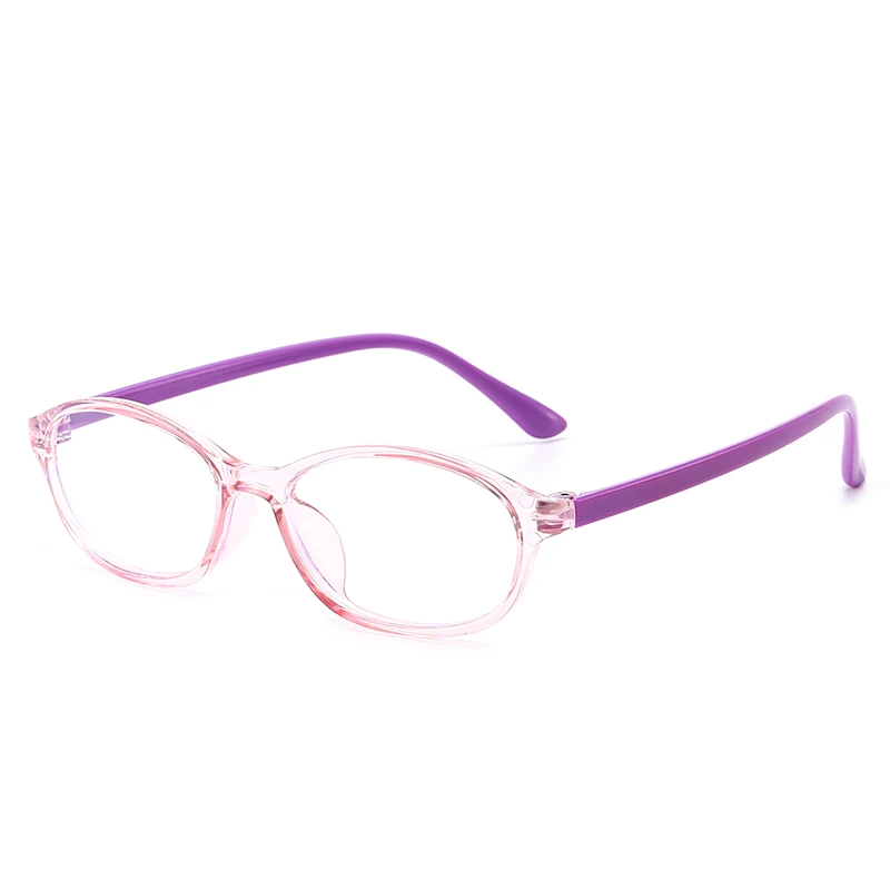 Anti Blue Light Glasses Blue Light Blocking Glasses for Kids Computer Glasses Silicone Frame Clear Lens Girl Boy Video Gaming Children Safety Eyewear