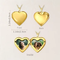 Collier pendentif cœur personnalisé avec photo 1/2 taille réelle, collier tendance pour femme, cadeau souvenir d'anniversaire personnalisé 6