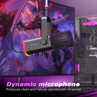 Microphone dynamique USB/XLR, avec bouton muet tactile