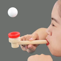 Ballon flottant en bois pour enfants, jouet éducatif pour la maternelle, entraînement de la capacité des poumons, jeu de soufflage magique 