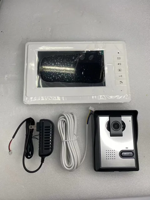 Visual Intercom 7 Inch Video Door Bell Kit  Camera  Monitor Night Vision Visual Doorbell  Lock Sytesm 4
