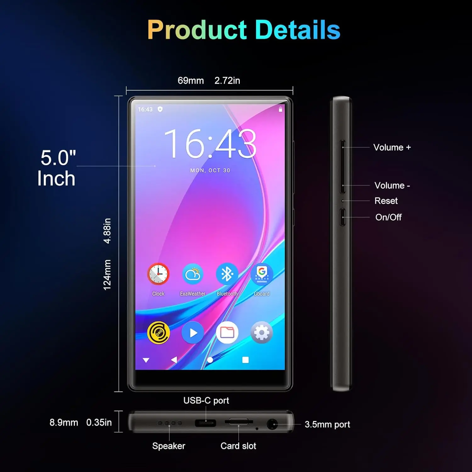 【未使用未開封】Fanvace 96GB Android 13 MP3プレーヤー Amazon.com: Fanvace 96GB MP3 Player with Bluetooth and WiFi