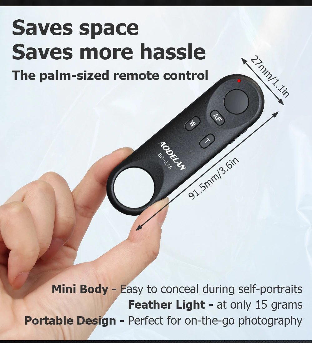 BR-E1A Wireless Remote Control for EOS R10 R6 R5C R RP M50II M6II 850D 200DII 2