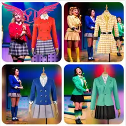 Anime Heathers The Musical Rock Chandle McNamara Veronica Duke Cosplay Costume Girl Stage Dress Halloween School Uniform Clothes