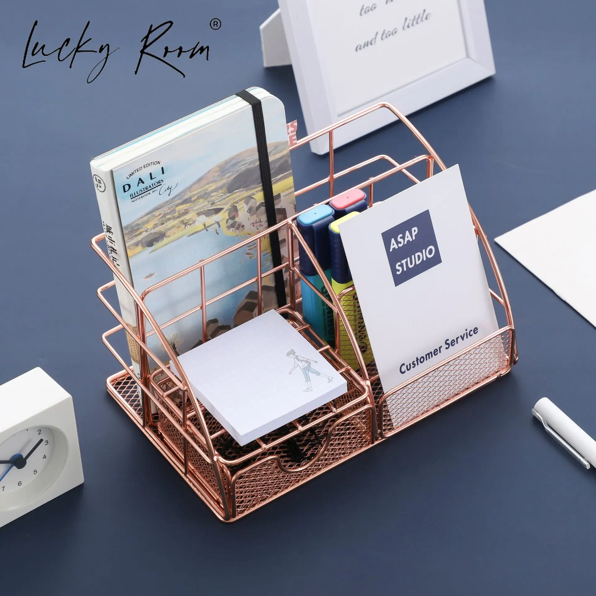 Gold Stationery Desk Organizer Set Modern Office Supplies Rose Gold Acrylic  Desk Accessories Gift Box Set For Men - AliExpress