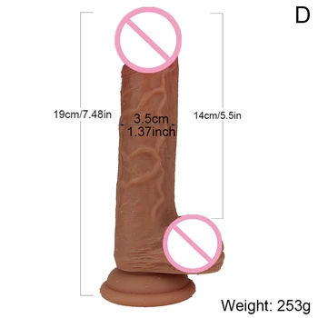 Skin Feeling Realistic Penis Soft Sexy Huge Dildos Female Masturbators Double Layer Silicone Suction Cup Anal Sex Toys For Women 6
