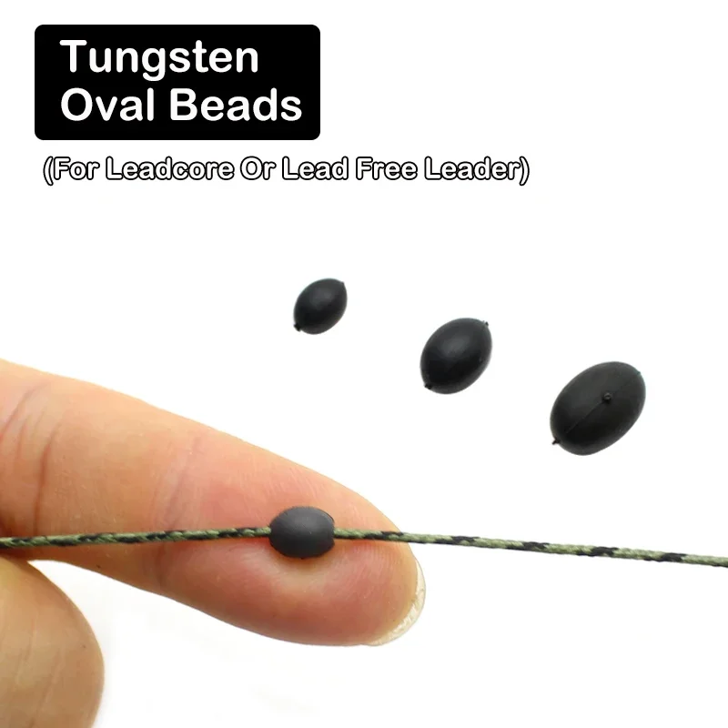 텅스텐 타원형 비즈, 잉어 낚시 액세서리, 쵸드 비즈, 검은 잉어 헤어, 헬리콥터 쵸드 리그, 터미널 태클 도구 장비, 10 개 