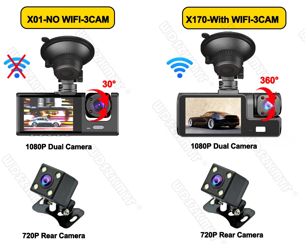 Sd5995f29da5442ce9579785ae4127d70z 3Channel 1080P Dash Cam for Cars WIFI Car DVR Video Recorder Rear View Camera for Vehicle Night Vision Black Box Car Assecories