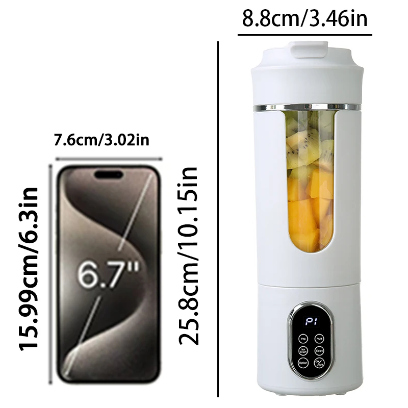 USB Charging Portable Handheld Blender, Digital Juicer, Multifunctional Juicer Cup, Capable Of Making Smoothies_voghion.com