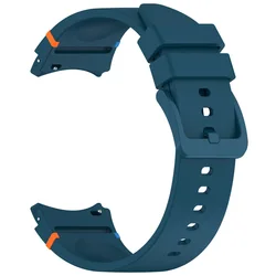 Premium No Gaps Silicone Sports Band - Universal Smartwatch Accessory for Watch 6 Classic (Deep Blue B)