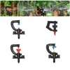 20pcs 180 360 Degree Rotating Micro Sprinkler G-Type Refraction Nozzle Threaded Barb Hanging Nozzle  For Garden Irrigation