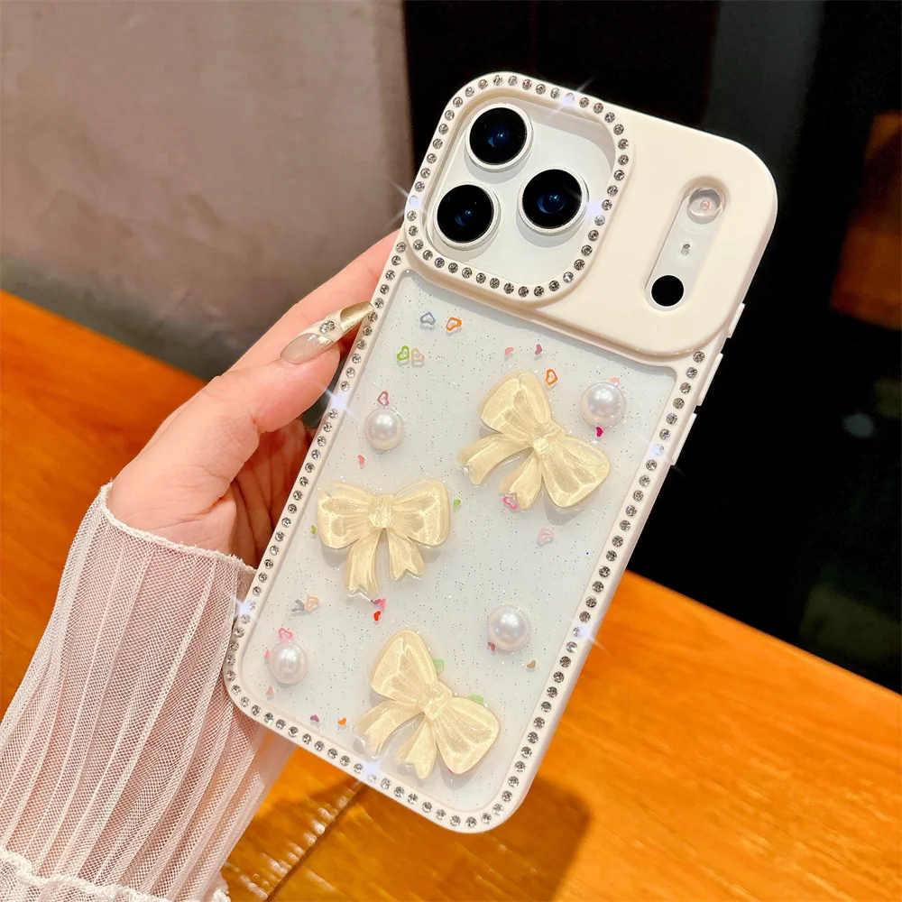 Elegant 3D Butterfly Diamond-Embellished Phone Case - Shockproof Design