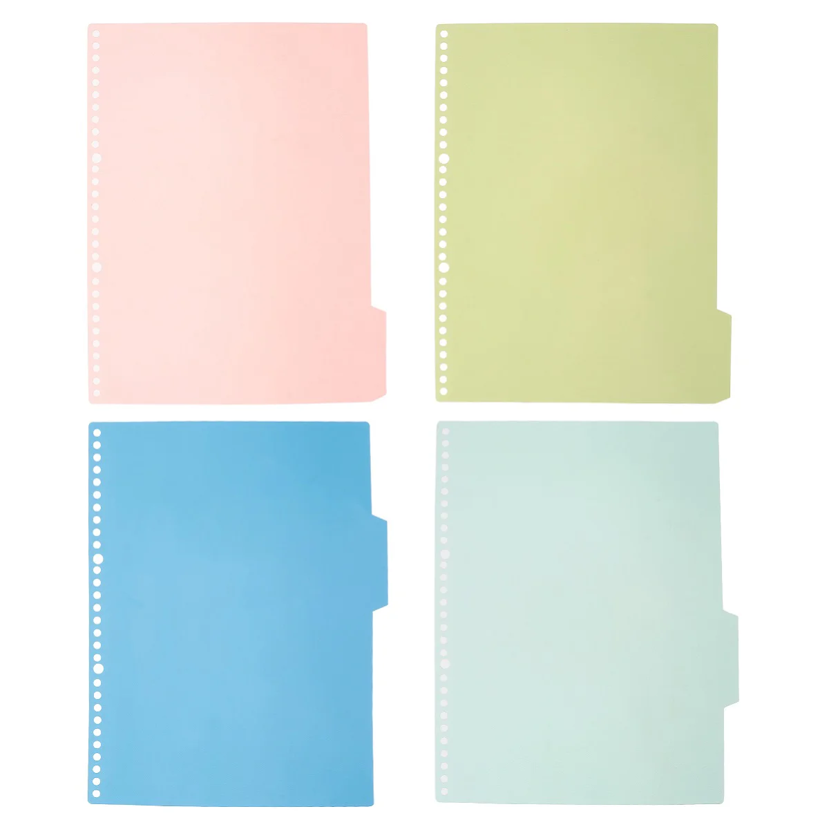 

5 Sets/20pcs Labels Insert Indexes Binder Tab Page Dividers Notebook Ring Red Insertable