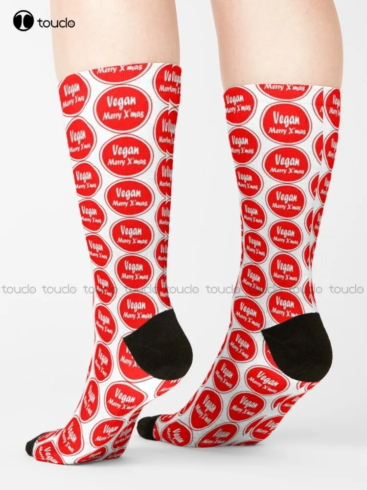 

Vegan Merry X'Mas Merry Vegan Christmas Kitchen Logo Http://Workshop5.Redbubble.Com Socks Womens Boot Socks 360° Digital Print