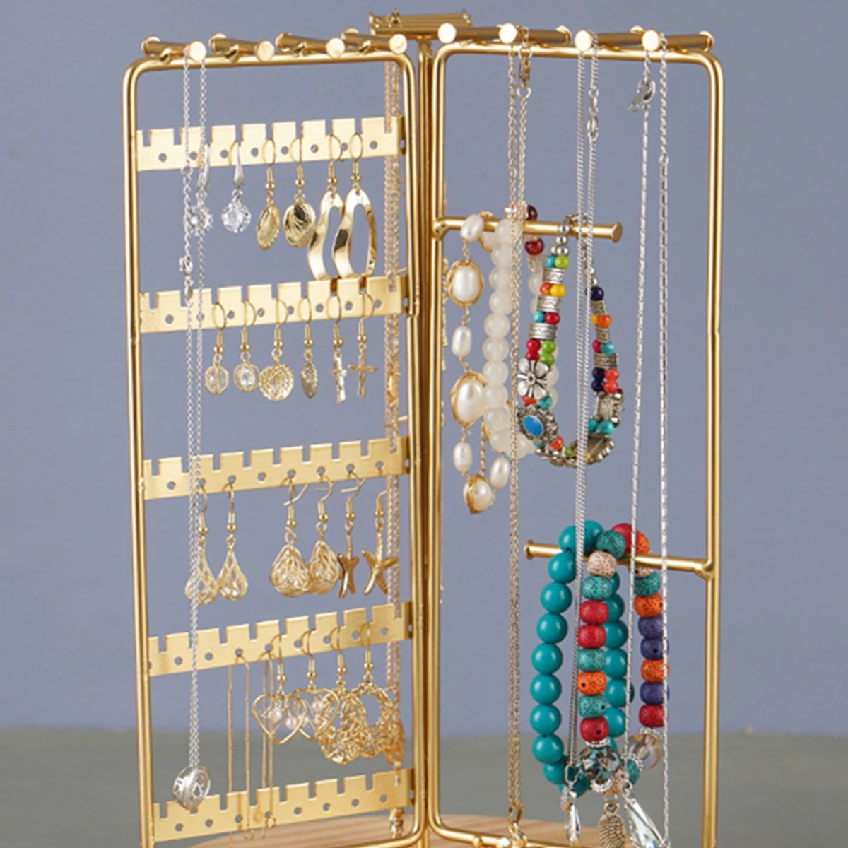 Detachable Turntable Display Stand Earrings Rotating Display Stand Hair Accessories Hairpin Necklace Bracelet Display Stand