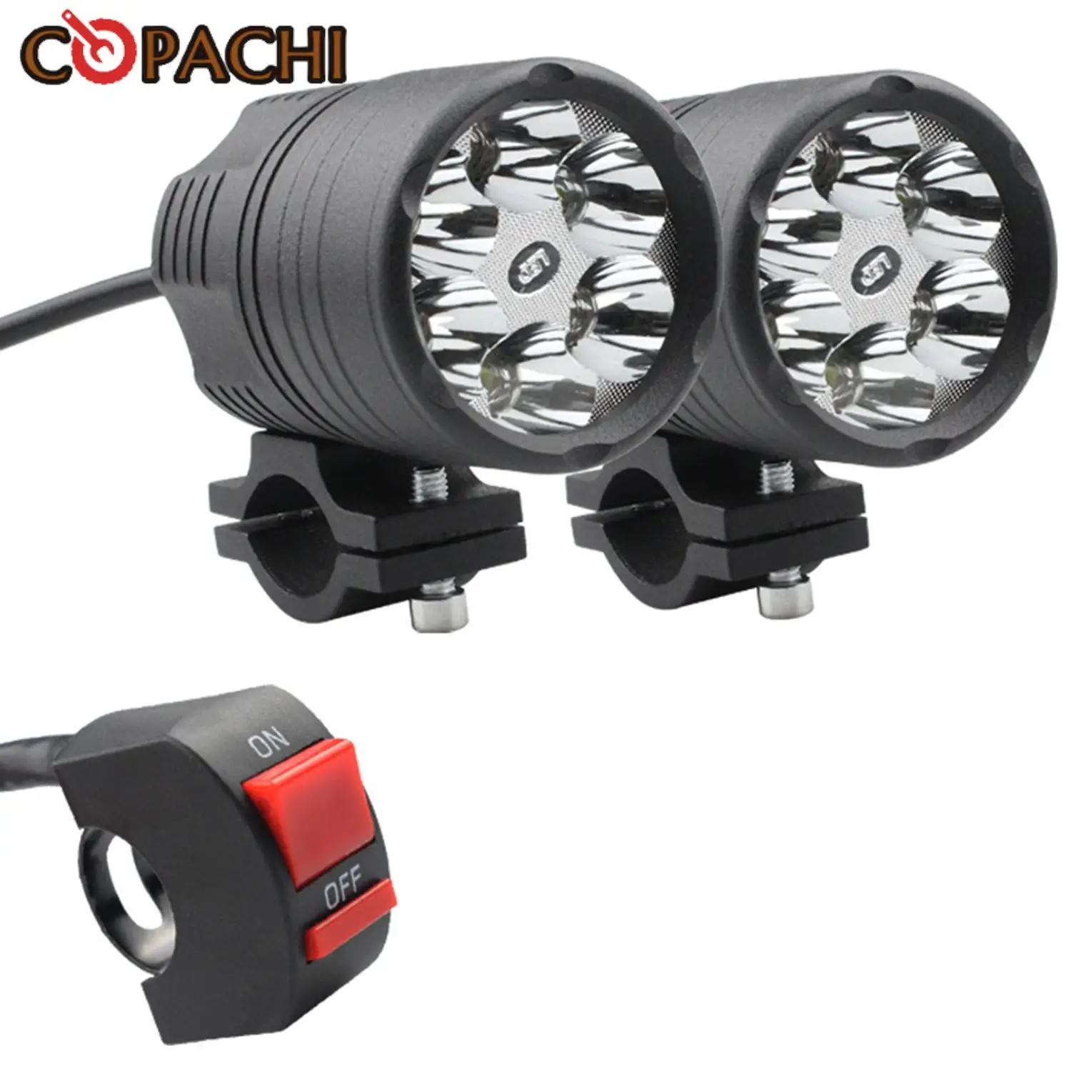 

Дополнительные светодиодные фары для мотоцикла, 2 шт., 60 Вт, универсальный прожектор для мотоцикла, светодиодная фара для мотоцикла, дополнительная автомобильная лампа 12 В, 24 В