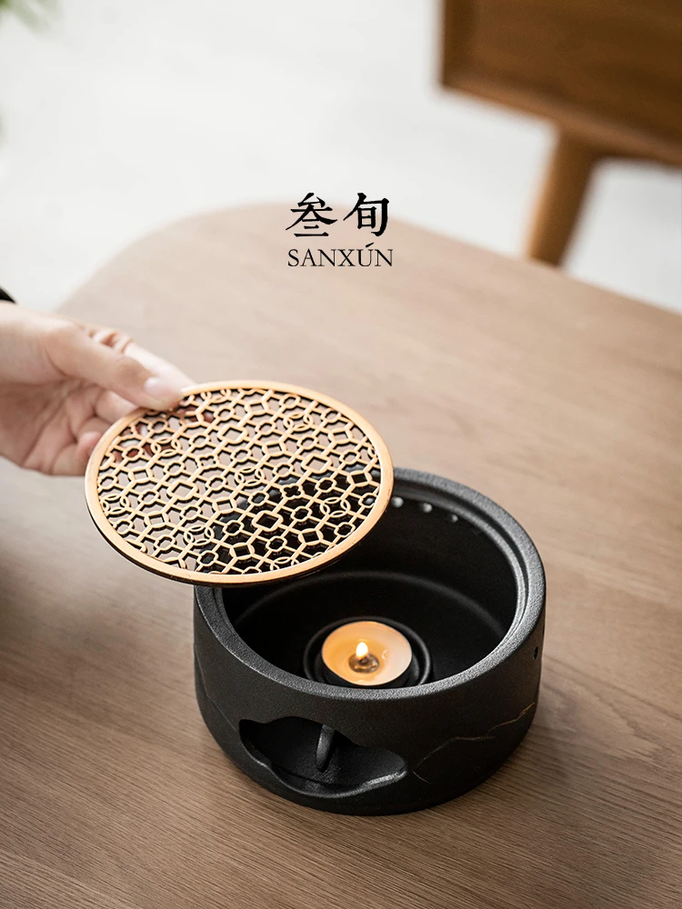 Mountain warm tea stove candle small stove around tea cooking heat preservation base cup heating heater warmer