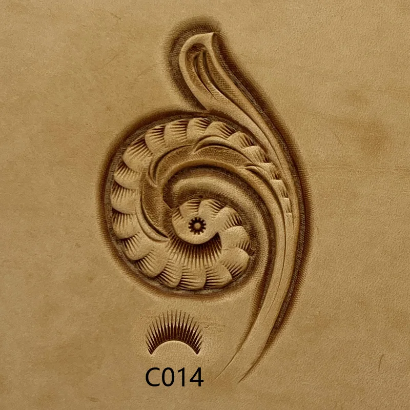 Leather Work Stamping Tool Serrated Radial Pattern C014 C029 C042 C043 Stamps Leather Carving Stamping Tool