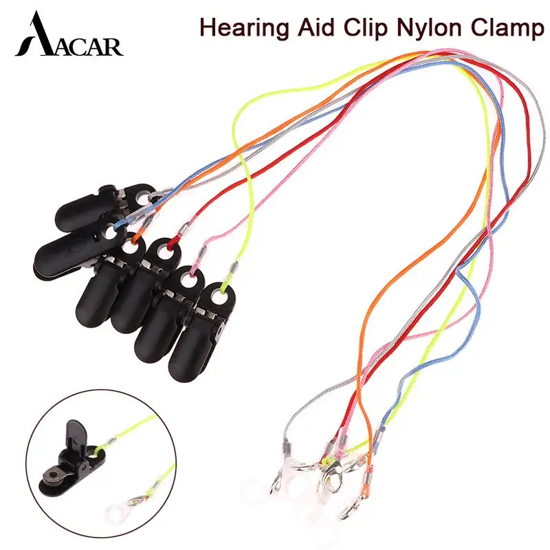 

Hearing Aid Clip Nylon Clamp Rope Elastic Rings Prevent Lost Hearing Aids Fixation Lanyard Clip Holder Anti Loss Rope For Senior