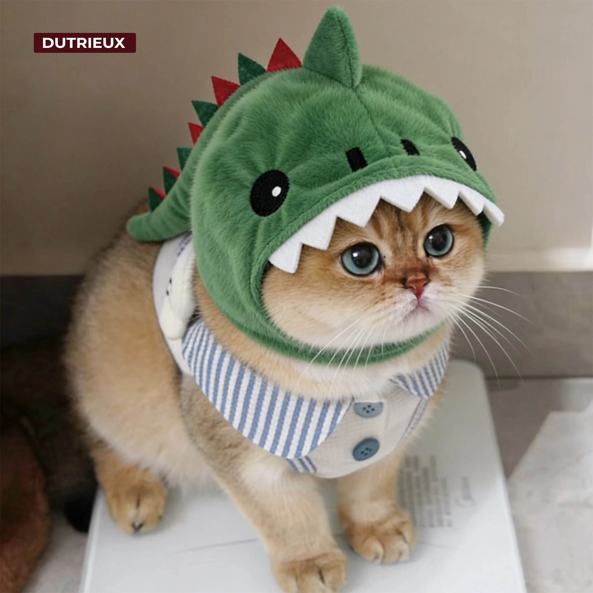 귀여운 상어 애완 동물 모자 고양이 작은 개 플러시 후드 조절 가능한 스트랩 재미있는 의상 코스프레 사진 소품 생일 선물