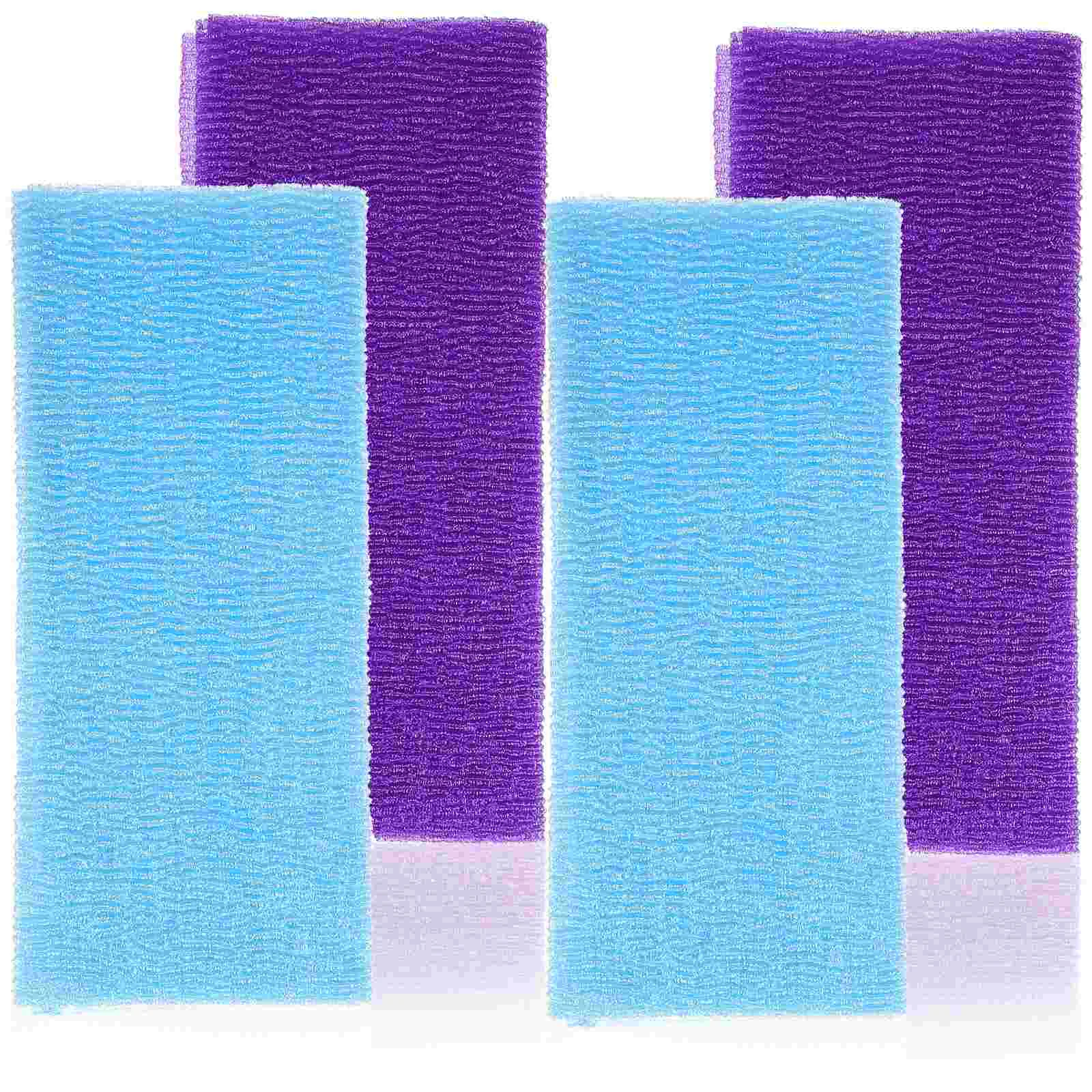 

4 Pcs Body Scrubbers Exfoliating Cloths Dead Skin Removal Gentle Exfoliation Nylon Bath Towels Japanese Washcloths