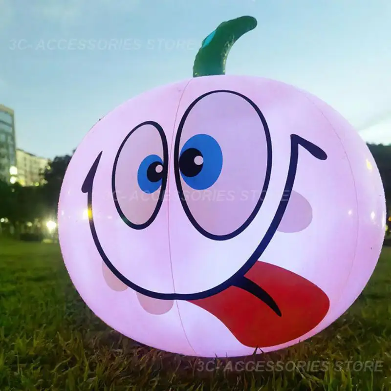 

Для Хэллоуина, надувной фотошар, утолщенный фотографический декор, светодиодное освещение, светящаяся тыква, удобное украшение из ПВХ