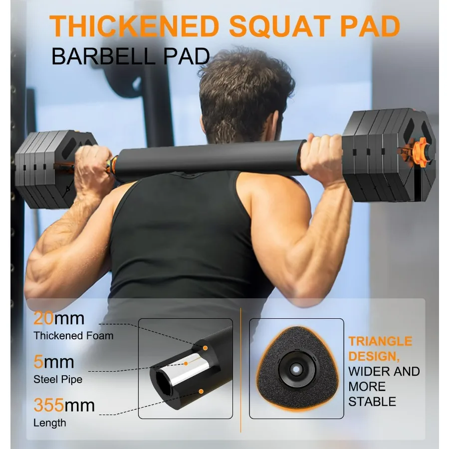 Adjustable Dumbbell Set 20lbs Weights Dumbbells Set for Women Men, 5 in 1 Free Weight Set Used as Barbell, Kettlebells, Weightli