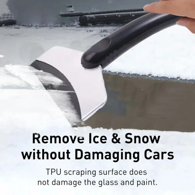 Window Snow Scraper Car Snow Shovels Windshield Stainless Steel Ice Scraper Hosuhold Kitchen Cleaner Squeegee Knife Car Snow Cleaning Tools