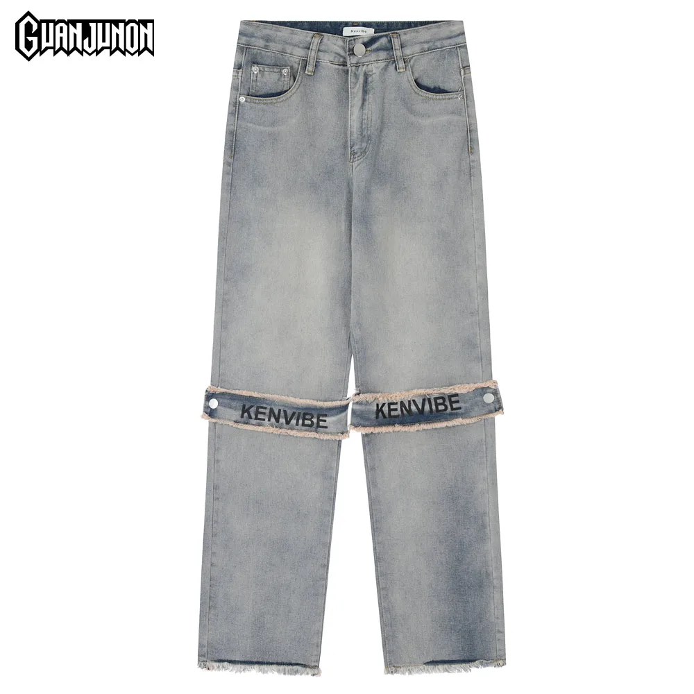 

Jeans for Men Casual Baggy Pants Straight-leg Pure Color Trousers Pantalon Homme Men's Clothing Hip Hop Streetwear Y2k Top Kanye