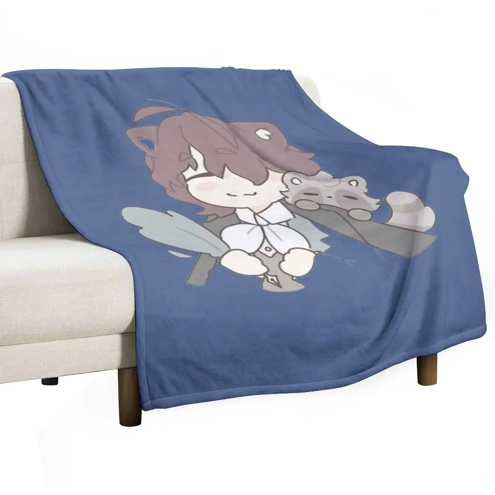 

Raccoon Poe Throw Blanket blankets ands Personalized Gift Moving decorative Blankets