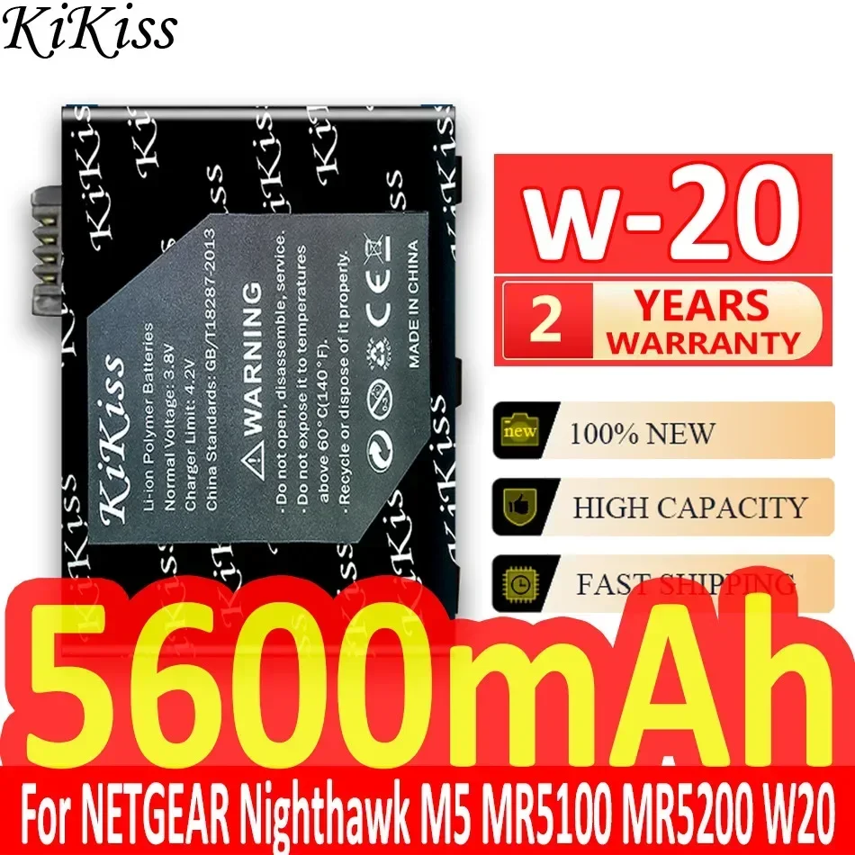 Batteria Kikiss W-20 Per Netgear Nighthawk M5 Mr5100 Mr5200 W20 Router Wireless 5600Mah Batterie Ricaricabili Al Litio