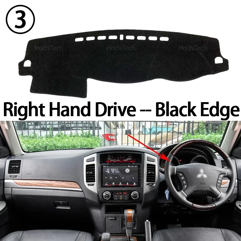 Armaturenbrett-Abdeckung, rutschfeste Matte, Schutzpolster, Sonnenschutz, Teppich, Teppich für Mitsubishi Pajero Shogun Montero 2006–20 V80 V87 V93 V97 – Detail 11