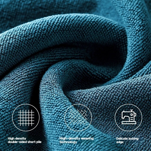 75X35cm Microfiber Car WashIing Towel Lint-Free Car Cleaning Towels Tools Ultra-Soft Drying Cloth Car Detailing Washing Supplies 2