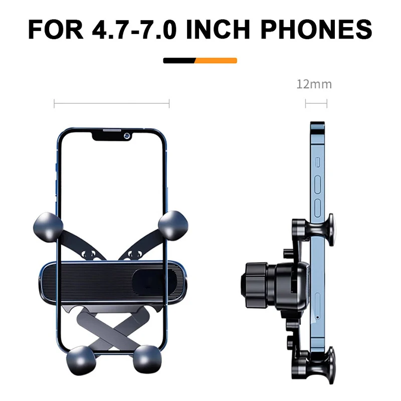 SEAMETAL Air Vent Car Phone Holder Telescopic Phone Mount Mini Size Auto Air Outlet Smartphone Support Universal for 4.7-7 Inch