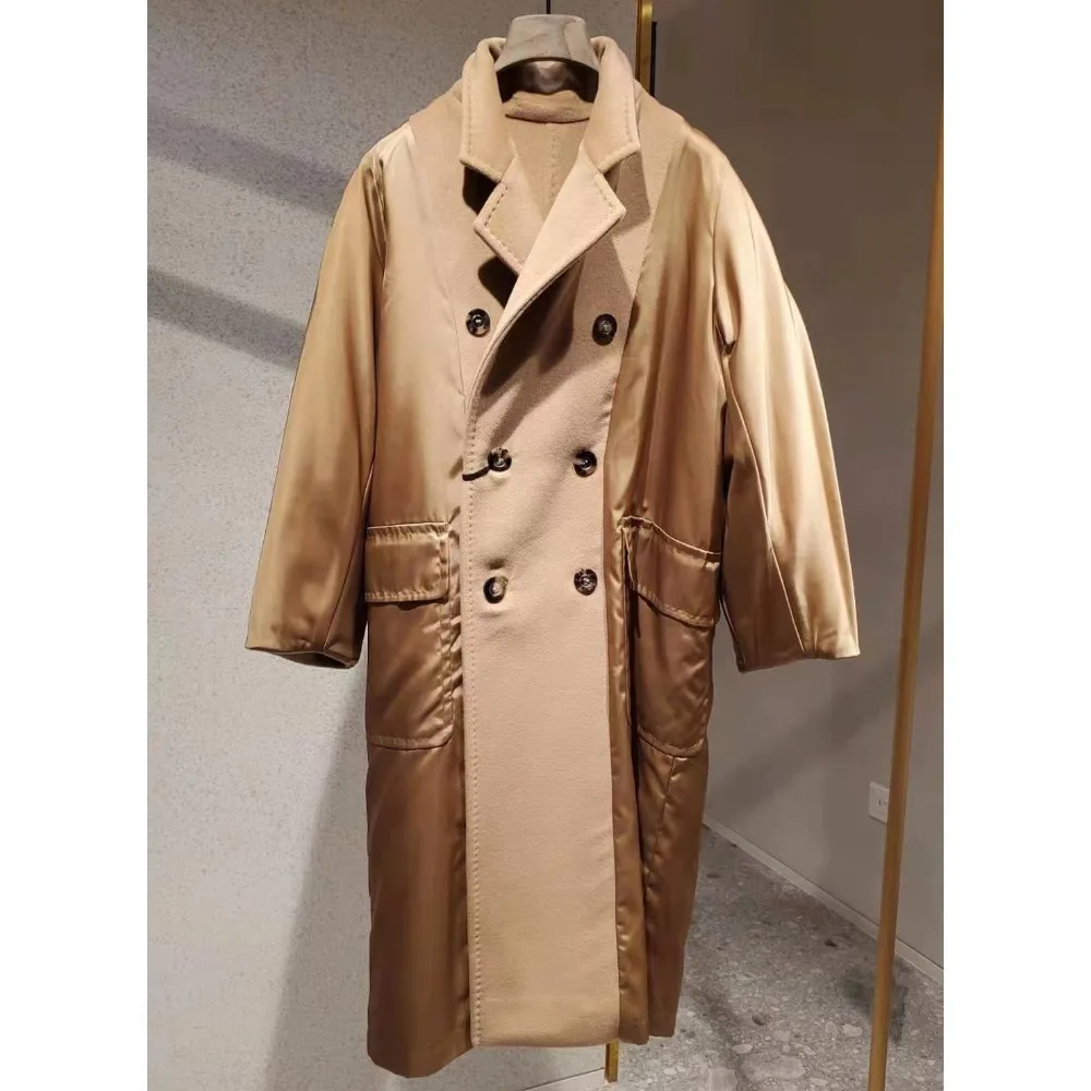 Women's Winter Jacket Double-sided Camel Wool Coat High-quality Embroidered Cashmere Mara Coat Mid-length Classic Max Coat 2023