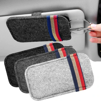 Borsa per organizer per occhiali da sole per auto Porta occhiali Clip per riporre occhiali per Audi Bmw Interni auto Organizzare il supporto per occhiali da sole per auto