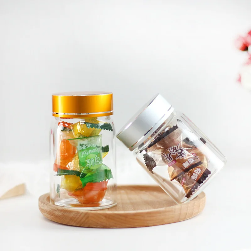 100-360ml Orgnizer Glass Airtight Canister Kitchen Storage Bottles Jar Sealed Food Container Ginger Cereal Dispenser Stash Cans 4
