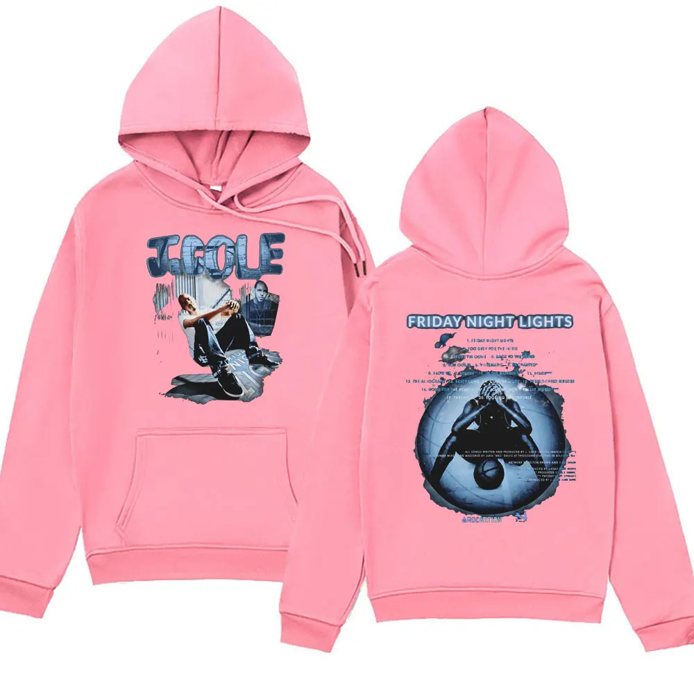 Rapper J Cole Friday Night Lights Hip Hop Graphic Printed Hoodies Men Women Fashion Cotton Fleece Pullover Oversized Sweatshirts