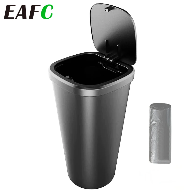 Car Trash Bin ABS Car Interior Rubbish Box Garbage Container Car Cup Holder Trash Can Auto Ashtray Dust Organizer Storage Barrel